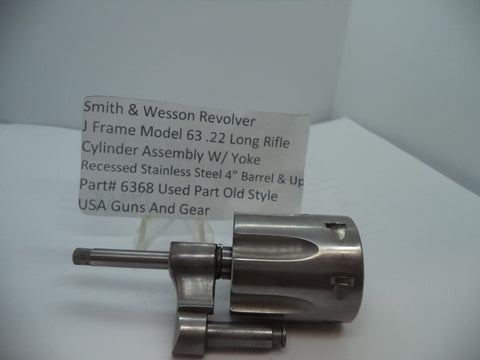 6368 Smith & Wesson J Frame Model 63 Cylinder Assembly W/Yoke Recessed .22 Long Rifle