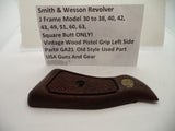 GA21 S & W Revolver J Frame Square Butt ONLY VINTAGE WOOD LEFT GRIP