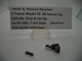 1081B S & W K Frame Model 10 Used Cylinder Stop & Spring .38 Special