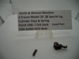 1081B S & W K Frame Model 10 Used Cylinder Stop & Spring .38 Special
