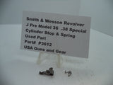 P3612 Smith & Wesson J Pre Model 36 Cylinder Stop & Spring .38 Special Used