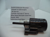 3761 S&W J Model 37 (Airweight) Cylinder Assembly w/Yoke Blue Steel .38 Special