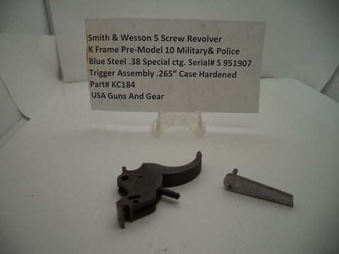 KC184 S & W K Frame Pre-Model 10  Trigger Assembly .265" Case Hardened