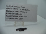SW9F1A Smith & Wesson Pistol Model SW9VE 9 MM Barrel Stop (Steel) Used Part