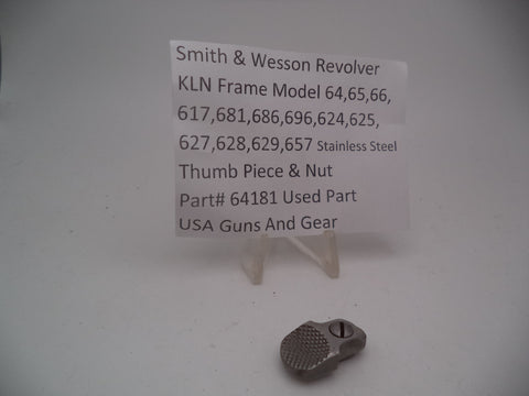 64181 Smith & Wesson KLN Frame Multi Model Used Thumb Piece and Nut