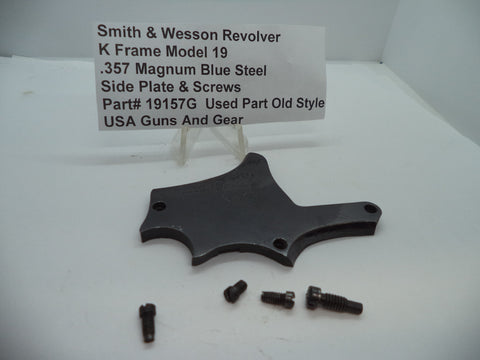 19157G Smith & Wesson K Frame Model 19  Side Plate & Screws Blue Steel .357 Magnum