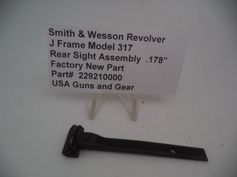229210000 Smith & Wesson Revolver J Frame Model 317 Rear Sight .178"