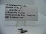 1781BA S&W K Model 17 Cylinder Stop & Spring .22 Long Rifle ctg. Used