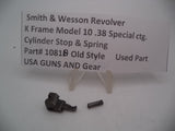 1081B S & W K Frame Model 10 Used Cylinder Stop & Spring .38 Special