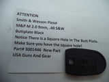S&W M&P 9/40 Full Size Buttplate NEW SQUARE HOLE 3001446