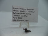 5181 Smith & Wesson J Frame Model 51 Cylinder Stop & Spring  .22 M.R.F.
