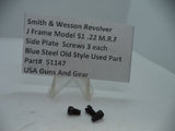 51147 Smith & Wesson J Frame Model 51 Side Plate Screws (3) Blue Steel .22 M.R.F.