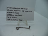 63120 S&W J Frame Model 63 Hammer Block 22 Long Rifle Used Part