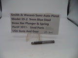 3911 Smith & Wesson Pistol Model 39-2  9mm Draw Bar Plunger & Spring
