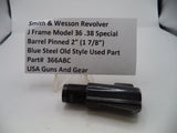 366ABC S&W J Frame 36 Barrel Pinned  2" (1 7/8") Blue Steel .38 SPL (