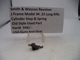 3481C S&W J Frame Model 34 Cylinder Stop & Spring .22 Long Rifle