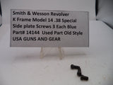 S&W K Frame Model 14  Side Plate Screws (3) Blue  .38 Special 14144