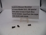 S&W K Frame Model 14-2 Side Plate Screws (3) Blue  .38 Special 14144A
