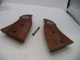 S&W K & L Frame Vintage Wood Grips & Screw Square Butt Only A1