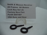 3007487 S&W Revolver Lock Key Set J K L N X Z Frame All Models