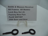 3007487 S&W Revolver Lock Key Set J K L N X Z Frame All Models