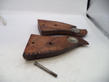 S&W K & L Frame Vintage Wood Grips & Screw Square Butt Only A6