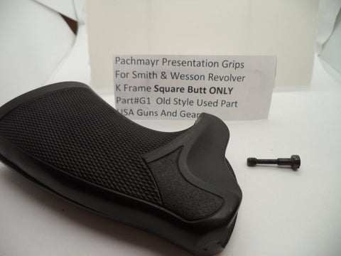 G1 Pachmayr Presentation Grips for Smith & Wesson K Frame Square Butt Used