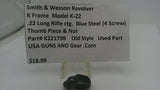 S&W K Model K-22 Thumb Piece & Nut .22 Long Rifle ctg. K22179B