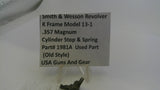 Smith and Wesson Revolver K Frame Model 13-1 .357 Magnum Cylinder Stop and Spring 1981A