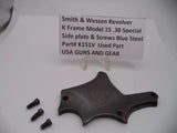 K151V S & W K Frame Model 15 Side Plate & Screws Blue .38 Special
