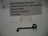 3415 Smith & Wesson J Frame Model 34-1 Hammer Block .22 Long Rifle Used