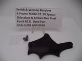 K121 S&W K Frame Model 12 Side Plate & Screws Blue Steel .38 Special