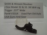 V3314 S&W J Frame Model 32, 33 Trigger .237" Wide .38 S&W ctg. Used