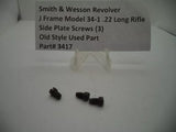 3417 Smith & Wesson J Frame Model 34-1 Side Plate Screws (3) .22 Long Rifle Used