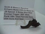 1584 S&W K Frame Model K38 (Pre-Model 15) Combat Trigger .265".38 SPL