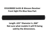 Smith & Wesson Revolver Front Sight Pin Blue 03163B000