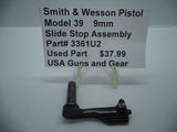 3361U2 Smith & Wesson Pistol Model 39 Slide Stop Assembly Used Part 9MM