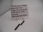 469-14 Smith & Wesson Pistol Model 469  9mm Trigger Pin & Insert Pin Used Part