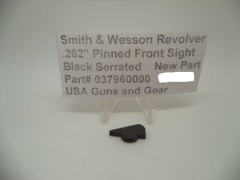 037960000 Smith & Wesson .262" Pinned Front Sight Black Serrated New