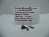 191781 Smith & Wesson N Frame Model 1917 Cylinder Stop Plunger & Spring DA45