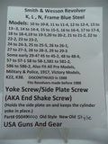 S&W K L N Frame All Models Side Plate Yoke End shake Screw 050490000