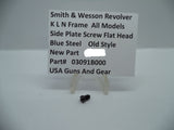 S&W K L N Frame All Models Side Plate Screw Flat Head Blued 03091B000