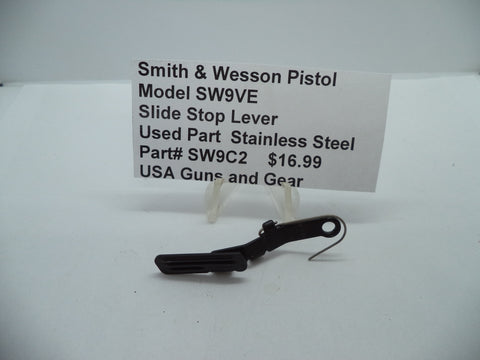 SW9C2 Smith & Wesson Pistol Model SW9VE 9 MM Slide Stop Lever Used Part
