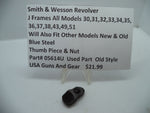 05614U Smith & Wesson J Frame All Models Thumb Piece & Nut Used Blue Steel