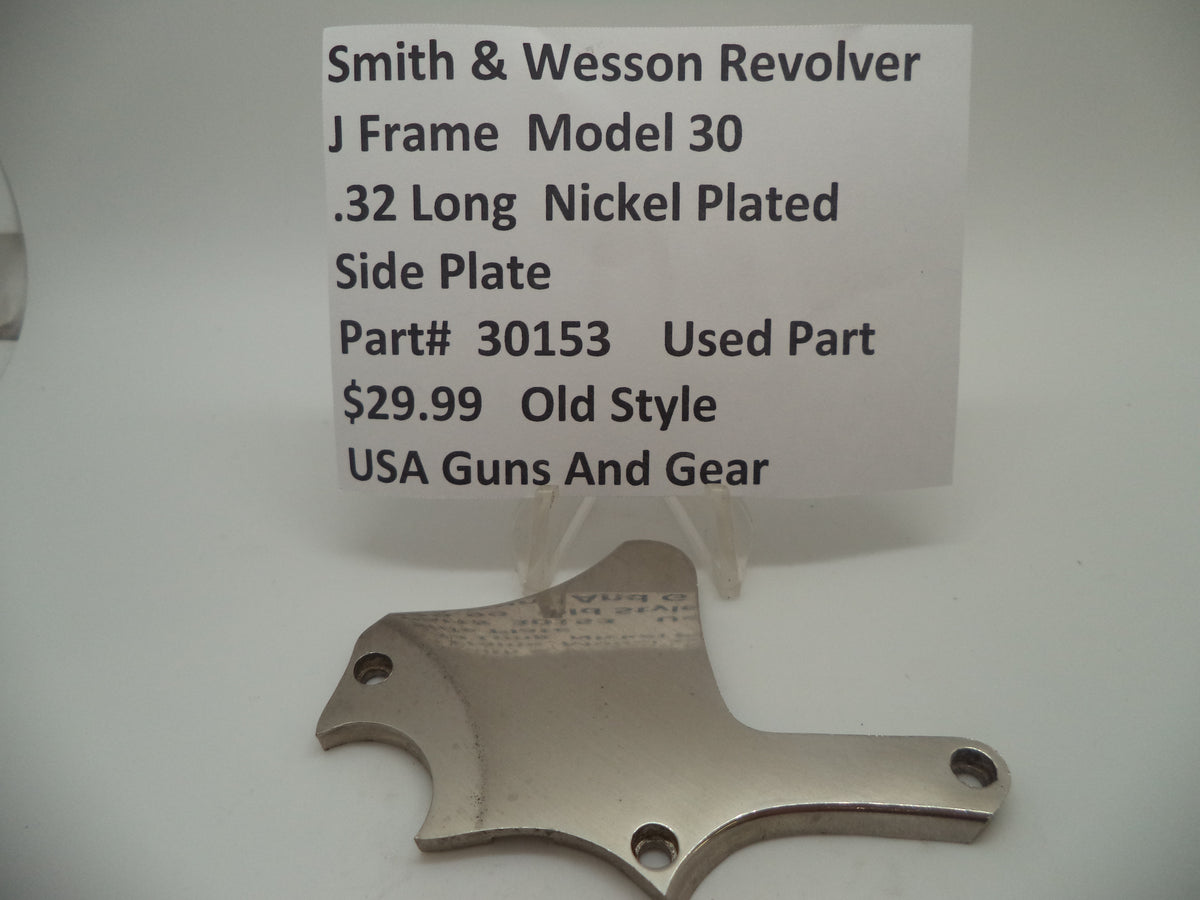 Smith & Wesson J Frame Model 30 Used Nickel Side Plate .32 Long