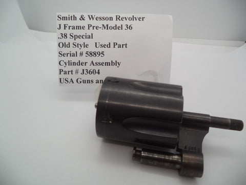 J3604 Smith & Wesson Revolver J Frame Pre-Model 36 Cylinder Assembly .38 Special