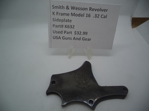 K632 Smith & Wesson Used K Frame Model 16 Blue Sideplate & Screws