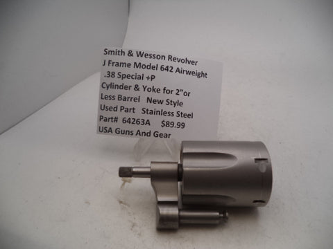 64263A  Smith & Wesson J Frame Model 642 Airweight Cylinder .38 Special +P