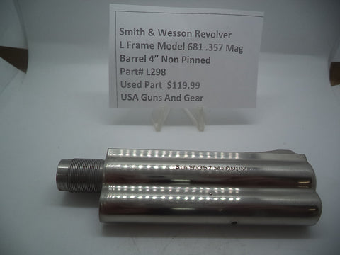 L298 Smith and Wesson L Frame Model 681 4" Barrel SS Used 357 Mag
