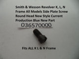 S&W J, K, L, N, X, Z Frame Side Plate Screw Round Head Black 036570000